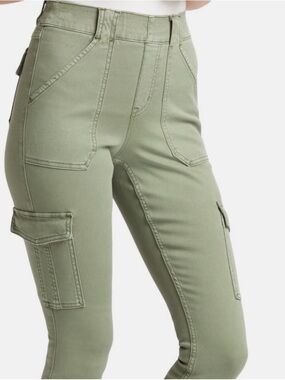 SPANX Soft Green/Blue High-Rise Skinny Cargo Pants